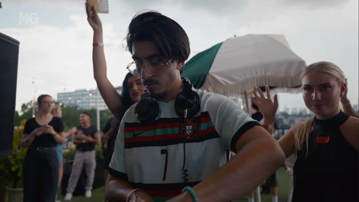 Jason Davila playing outdoors